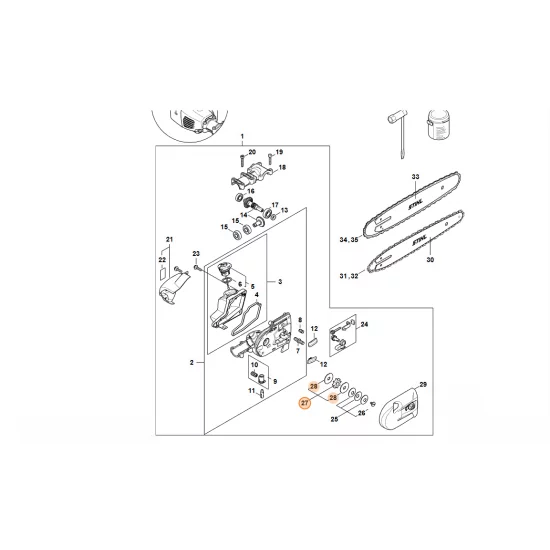 STIHL  Koło napędu łańcucha 1/4